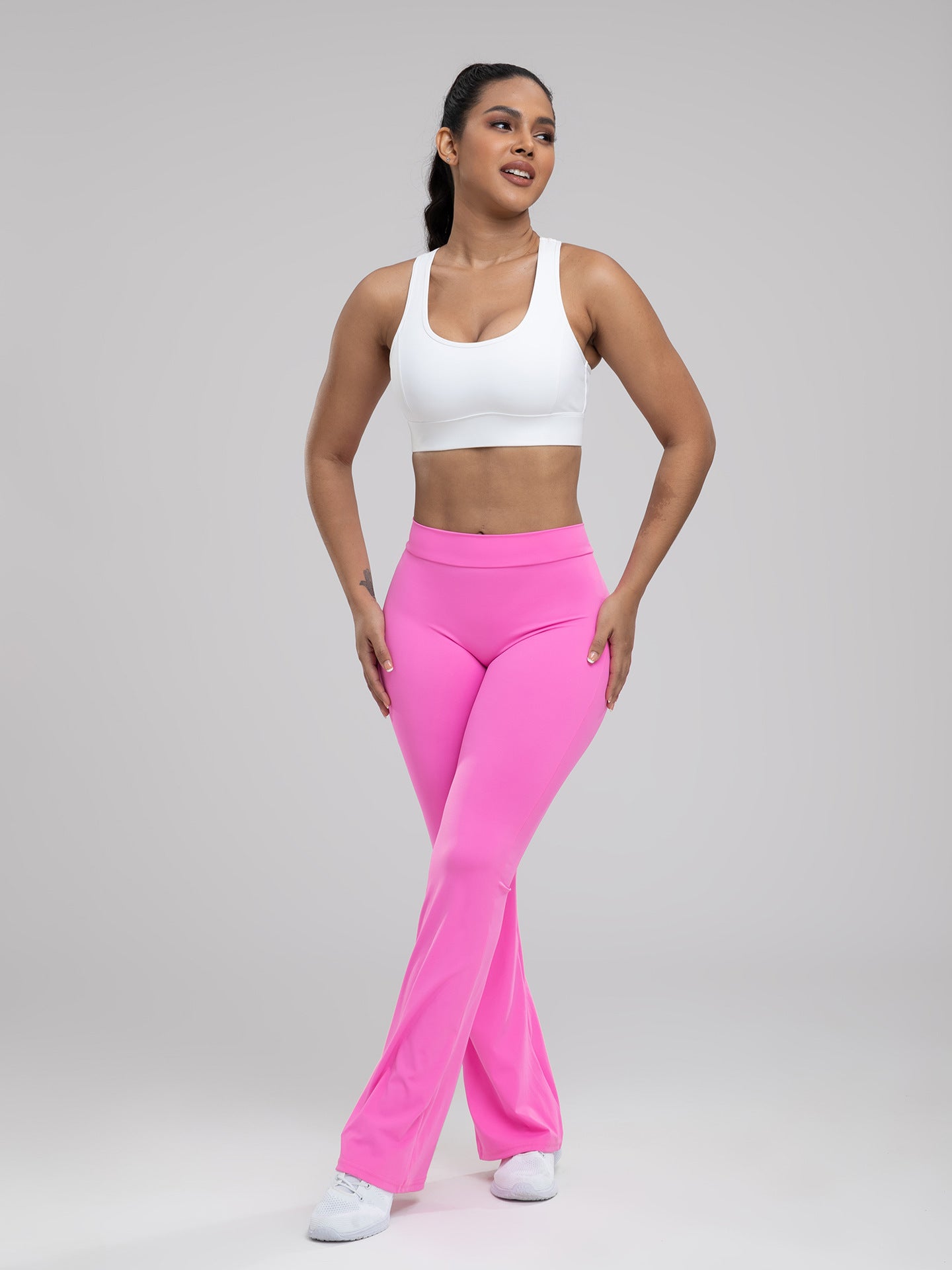 Yoga Bell-Bottom Pants Women's High-Waisted Butt-Lifting Fitness Long Pants for Running, Slimming