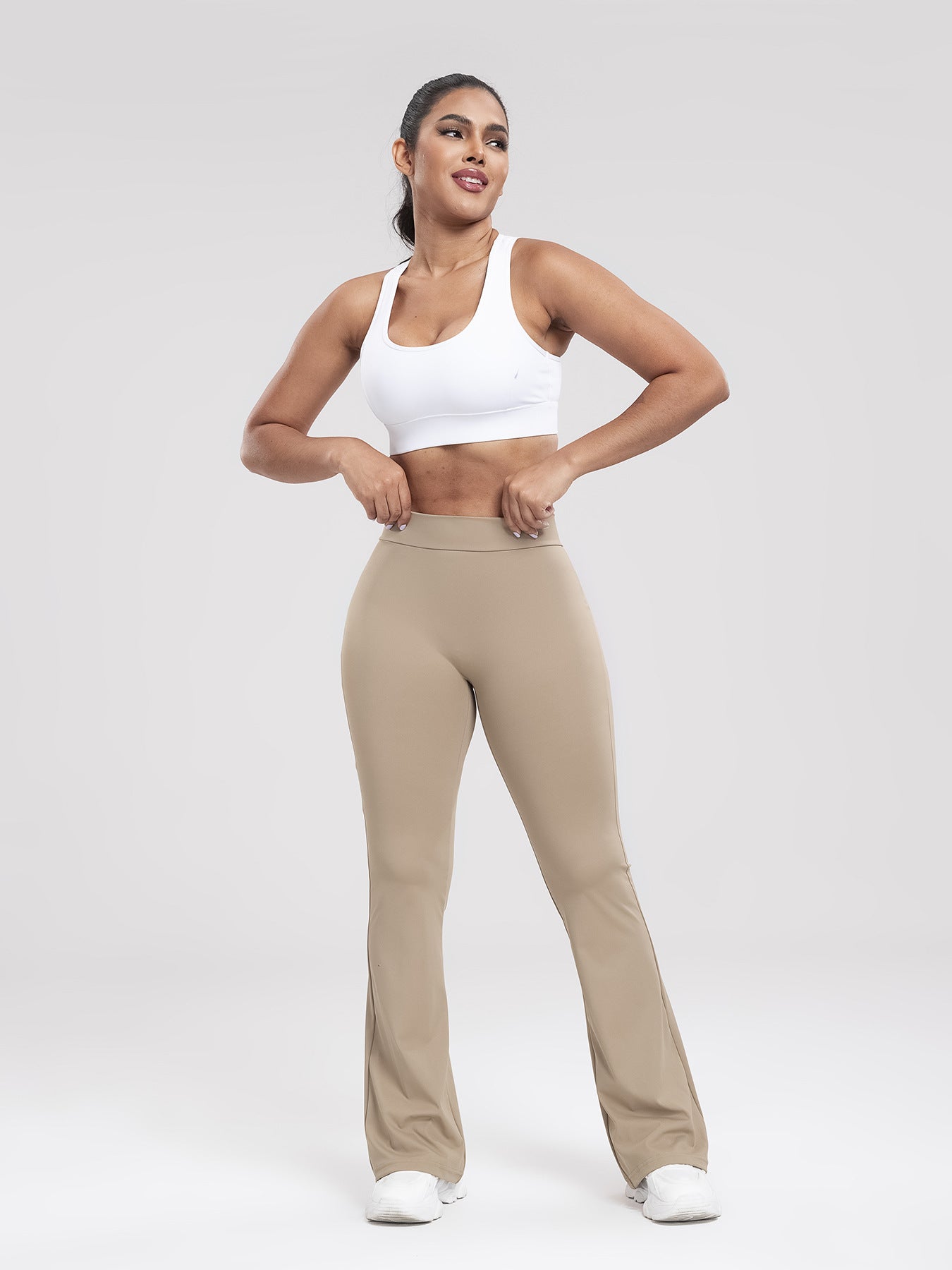 Yoga Bell-Bottom Pants Women's High-Waisted Butt-Lifting Fitness Long Pants for Running, Slimming