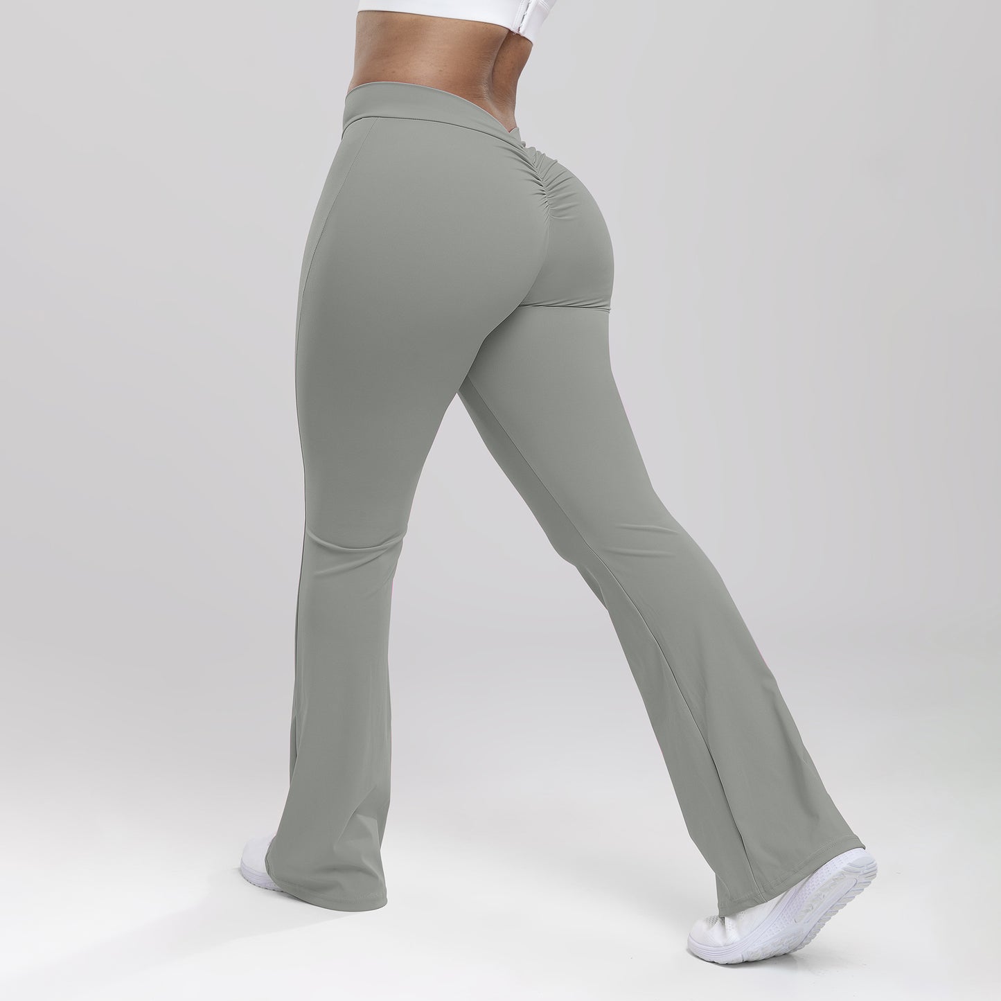 Yoga Bell-Bottom Pants Women's High-Waisted Butt-Lifting Fitness Long Pants for Running, Slimming