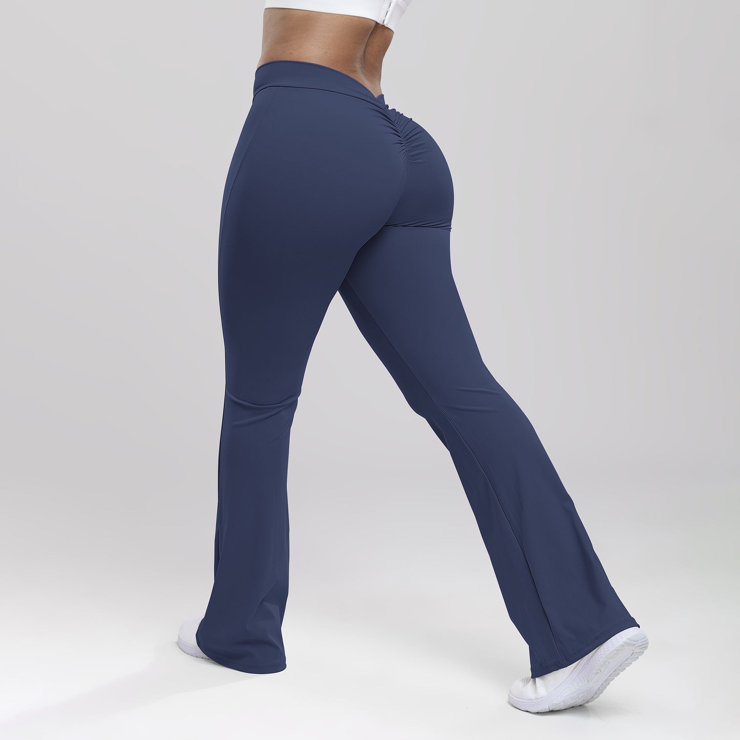Yoga Bell-Bottom Pants Women's High-Waisted Butt-Lifting Fitness Long Pants for Running, Slimming