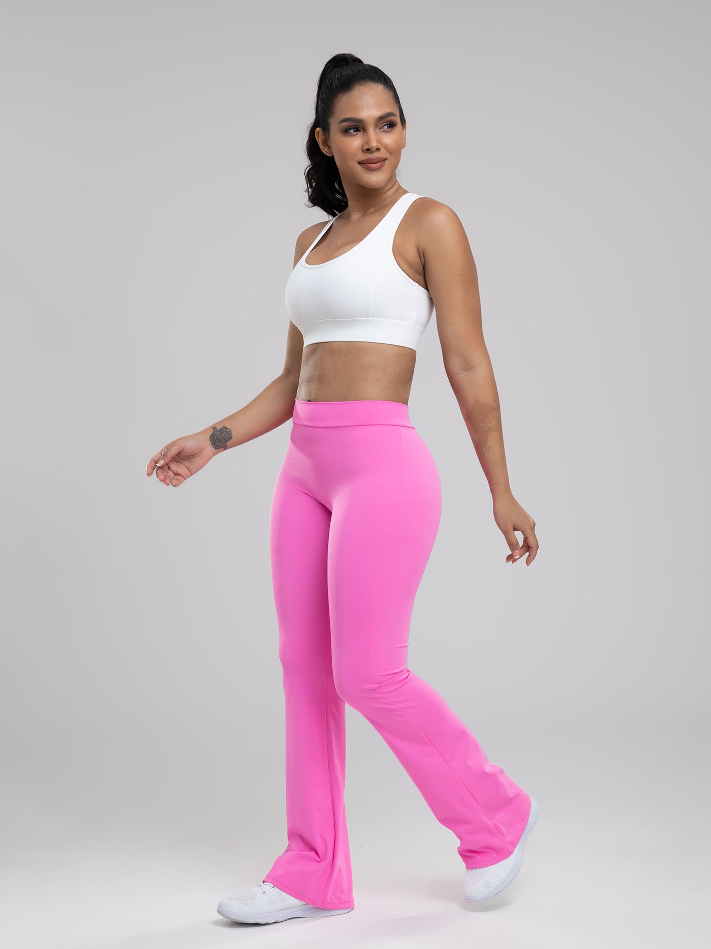 Yoga Bell-Bottom Pants Women's High-Waisted Butt-Lifting Fitness Long Pants for Running, Slimming