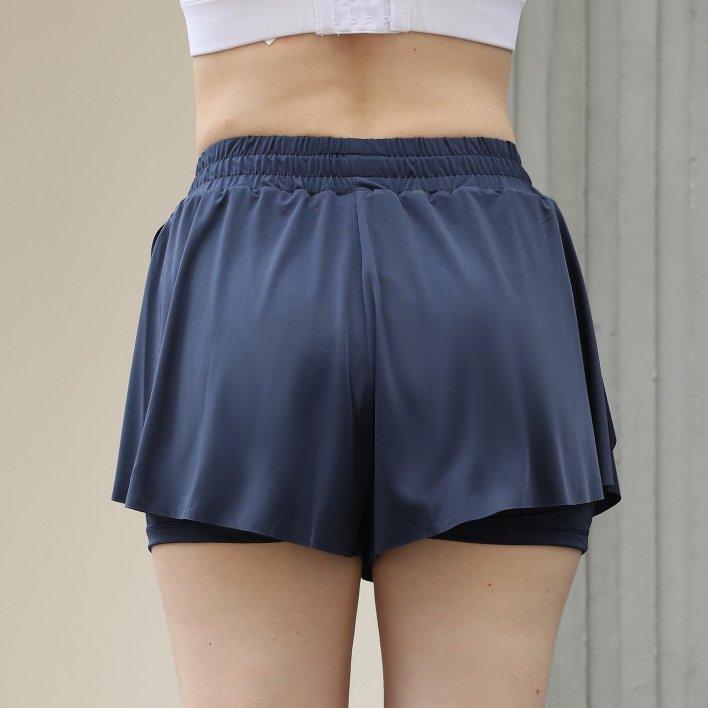Two-Piece Yoga Shorts-Style Outdoor Skirt Pants, Sports Tennis Skirt Pants, Fitness Running Quick-Dry Drawstring Skirt Pants for Women