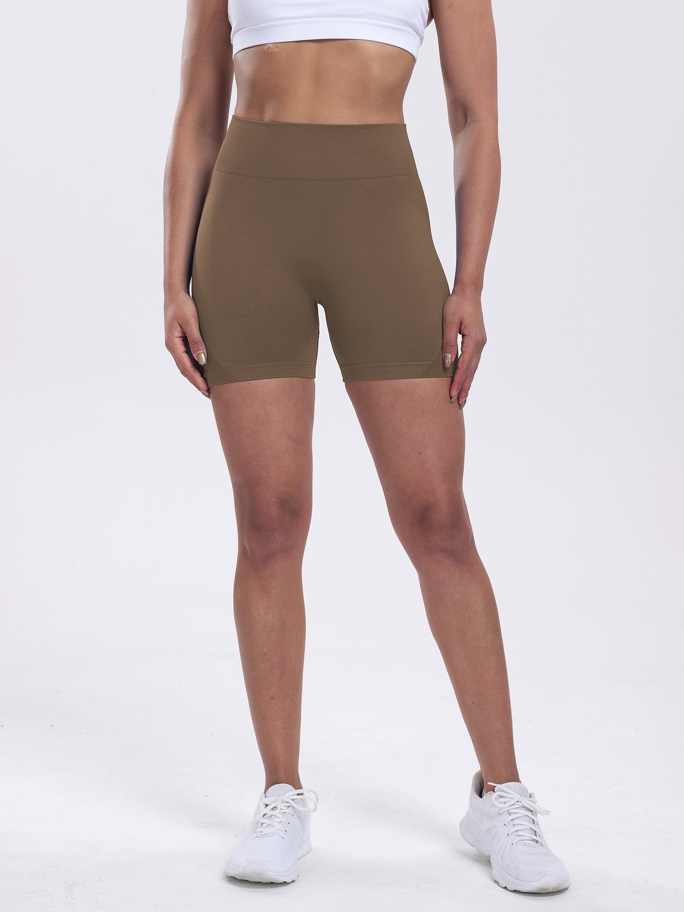 Seamless Yoga Peach Pants Stretch Quick-Dry Running Fitness Shorts Women's High-Waisted Butt-Lifting Tight-Fitting Sports Shorts