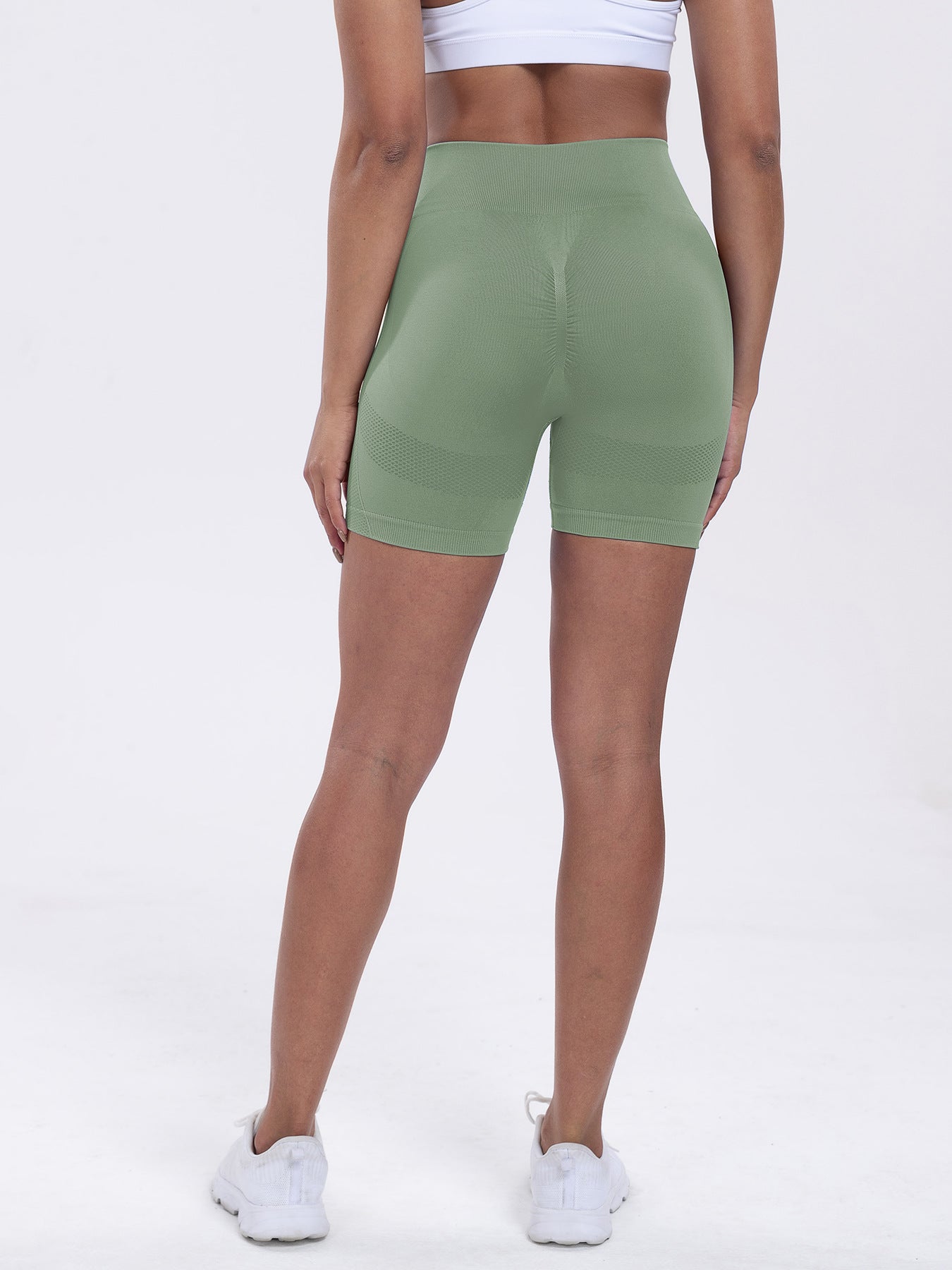 Seamless Yoga Peach Pants Stretch Quick-Dry Running Fitness Shorts Women's High-Waisted Butt-Lifting Tight-Fitting Sports Shorts