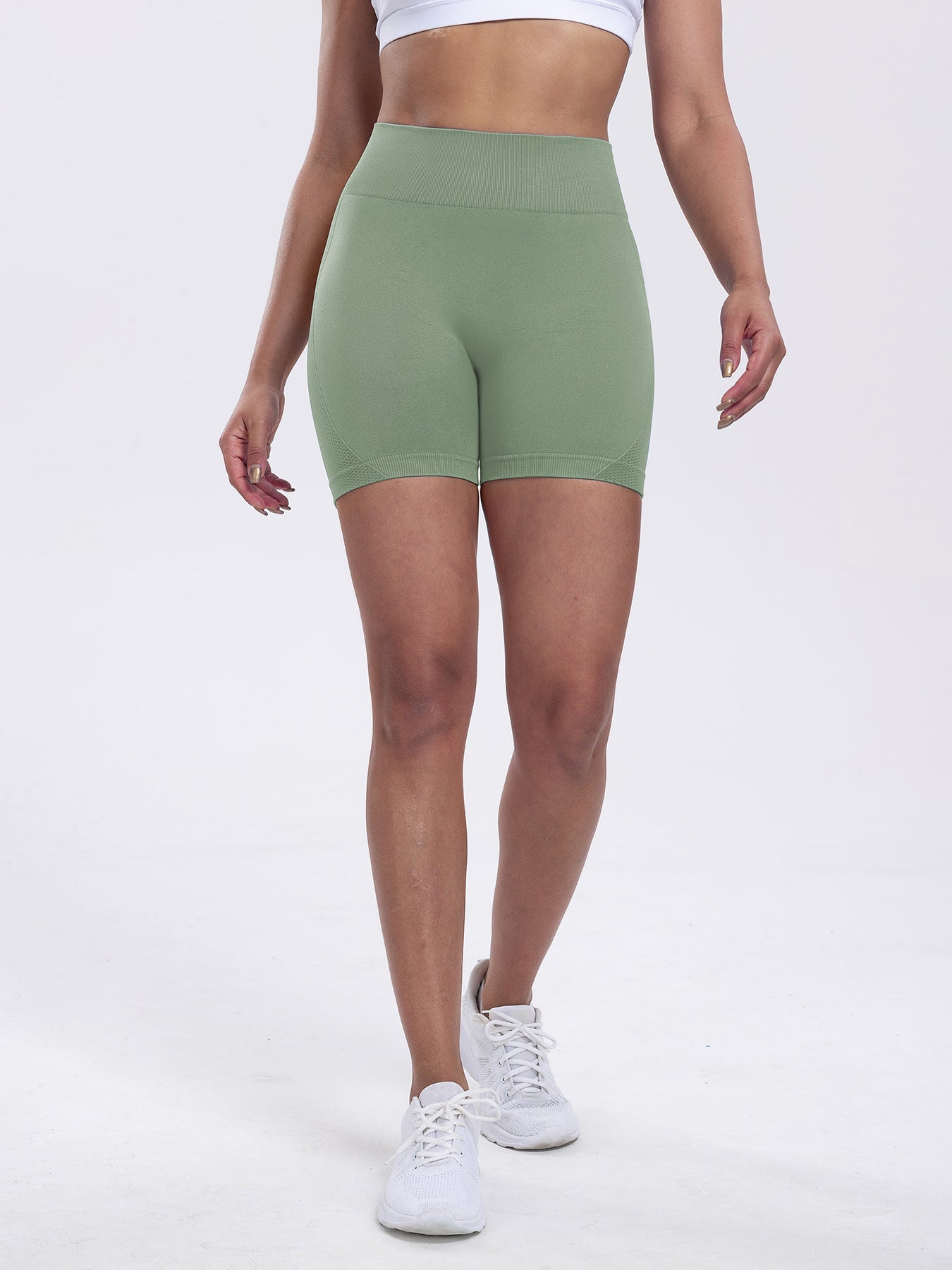 Seamless Yoga Peach Pants Stretch Quick-Dry Running Fitness Shorts Women's High-Waisted Butt-Lifting Tight-Fitting Sports Shorts