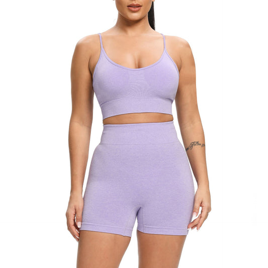 Fitness Butt-Lifting Body-Shaping Yoga Pants, Strapless Bra, and Shorts Set